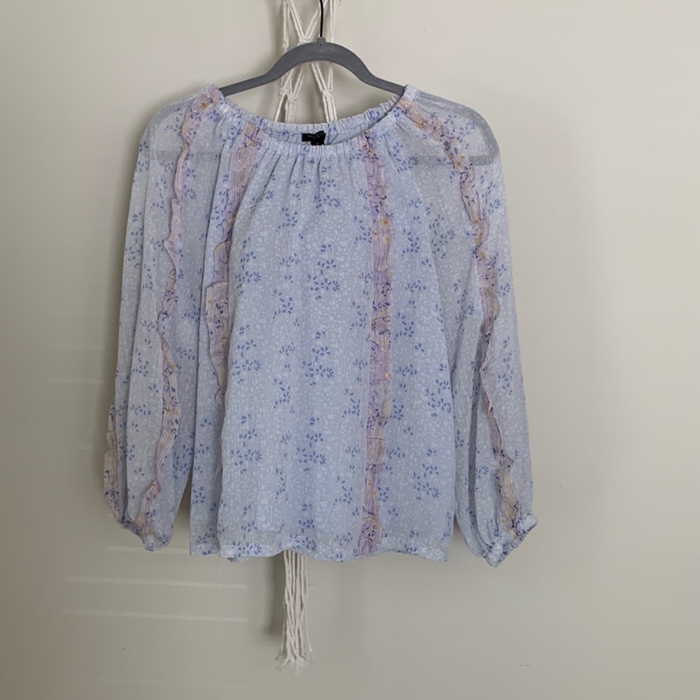 Sheer long sleeved shirt